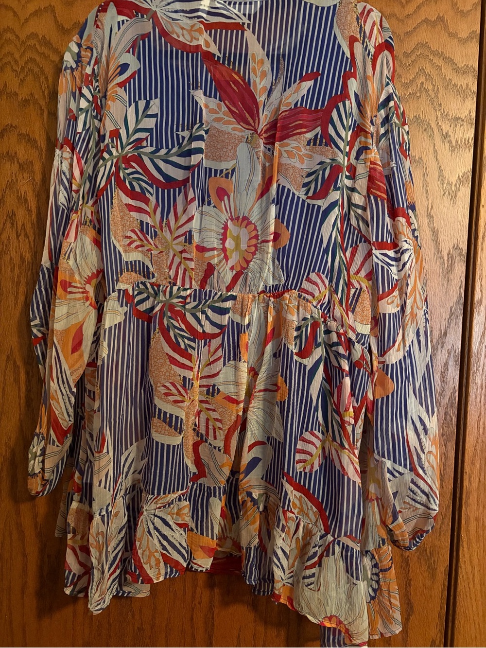Soft Surroundings Bohemian Floral Embroidered Blouse with tank 3X - Picture 3 of 6